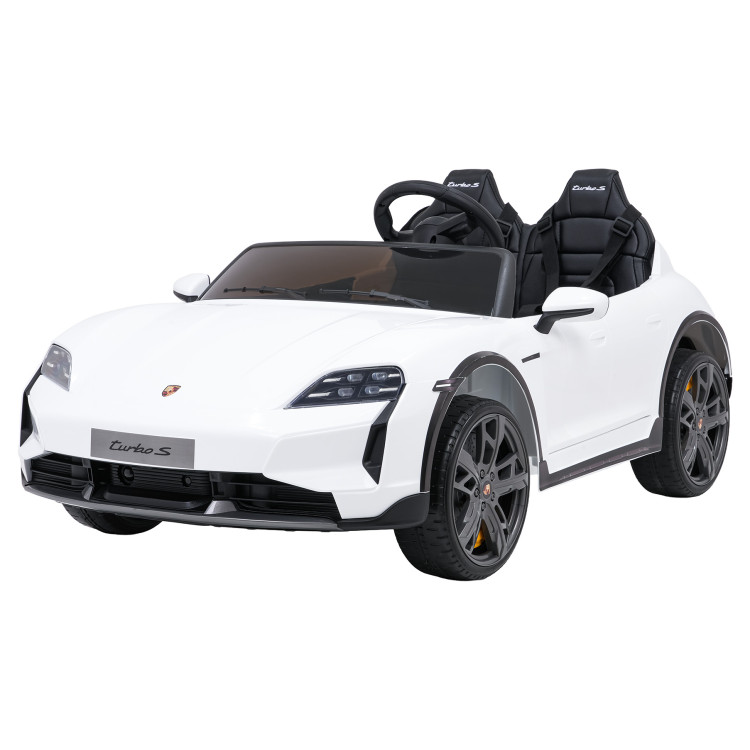 Elektrické autíčko Porsche Taycan Turbo S - dvojmiestne - biele